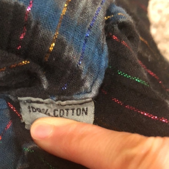 Vintage 90s Drop Waist Mini Dress Size Small Blue Tie Dye - Picture 6 of 8